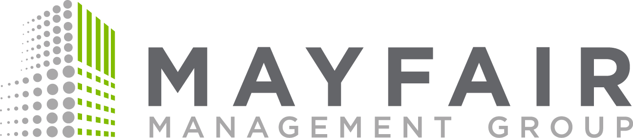 The image is a logo of Mayfair Management Group.